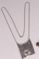 Lot 126 - A 1970s Finnish silver pendant on chain, of...