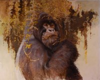 Lot 191 - Andrew Haslen (b.1953) - The gorilla, oil on...