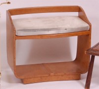 Lot 226 - An Art Deco burr walnut dressing stool, having...