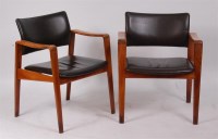 Lot 240 - A pair of early 1970s Danish rosewood framed...