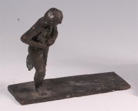 Lot 133 - A mid 20th century bronzed figure of a running...