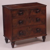 Lot 850 - A George IV mahogany chest, having a gadrooned...