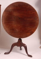 Lot 898 - A George III mahogany pedestal tripod table,...