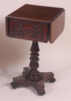 Lot 913 - A William IV mahogany pedestal work table,...