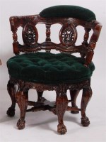 Lot 881 - A late 19th century continental carved oak...