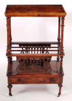 Lot 882 - A Victorian figured walnut and marquetry...