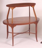 Lot 884 - A Sheraton Revival satinwood and marquetry...