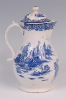 Lot 433 - A Lowestoft porcelain blue and white coffee...