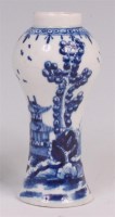 Lot 436 - A Lowestoft porcelain vase, of slender...