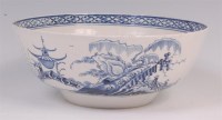 Lot 437 - A rare Liverpool Christians porcelain punch...