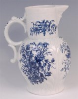 Lot 438 - A Worcester cabbage leaf mask jug, transfer...