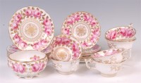 Lot 444 - An early Victorian porcelain six place setting...