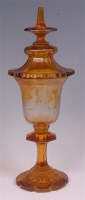 Lot 448 - A late 19th century Bohemian amber glass...