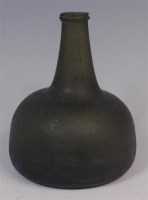 Lot 454 - A circa 1700 wine bottle, of onion shape, in...