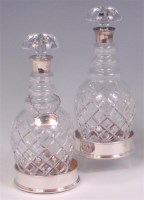 Lot 460 - A pair of modern Garrard & Co cut glass triple...