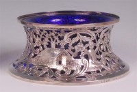 Lot 463 - An Irish silver dish ring, of pierced circular...