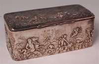 Lot 472 - A late Victorian silver box, the whole...