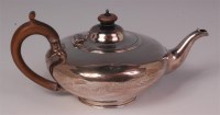 Lot 477 - A Victorian silver teapot, of squat circular...