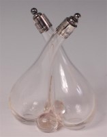 Lot 482 - A late Victorian silver mounted glass double...