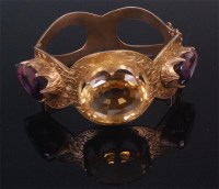 Lot 564 - A Victorian gilt metal amethyst and citrine...