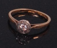 Lot 587 - A George V 18ct gold diamond dress ring,...