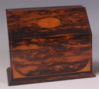 Lot 605 - A Victorian coromandel inlaid stationery box,...