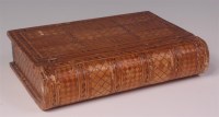 Lot 622 - An early 19th century straw book box, possibly...