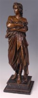 Lot 631 - A large bronze figure of a Greek goddess, in...