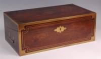 Lot 632 - A 19th century rosewood and brass bound...