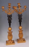 Lot 634 - A pair of late 19th century bronze and gilt...