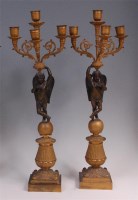 Lot 635 - A pair of circa 1900 bronze and gilt bronze...