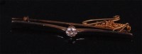 Lot 526 - A yellow gold and platinum? faced diamond...