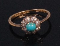 Lot 539 - A late Victorian 18ct gold turquoise and...