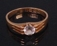 Lot 541 - A gents 18ct gold diamond solitaire ring, the...