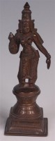 Lot 672 - An Indian bronze figure of the goddess Parvati,...