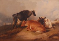 Lot 720 - William Eddowes Turner (1820-1885) - Cattle on...