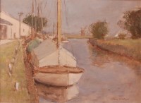 Lot 759 - Owen Walters (1916-2004) - Acle? Boat Dyke,...