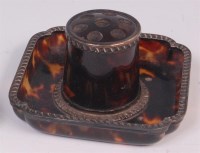 Lot 642 - A late Victorian tortoiseshell and silver...