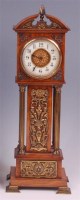 Lot 785 - A circa 1900 oak timepiece as a miniature...