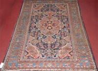 Lot 816 - A Persian semi-antique Hamadan rug, the...