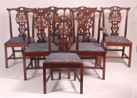 Lot 836 - A set of seven mahogany dining chairs, in the...