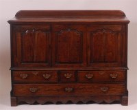 Lot 861 - An 18th century and later adapted joined oak...