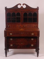 Lot 863 - A late Regency mahogany and inlaid writing...