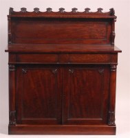 Lot 877 - A Victorian mahogany chiffonier, having raised...