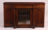 Lot 878 - A Regency rosewood breakfront chiffonier,...