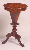 Lot 909 - A Victorian and later walnut and inlaid...