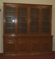 Lot 914 - A late Victorian oak and burr oak library...