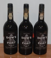 Lot 133 - Dow's Vintage Port, 1975, three bottles