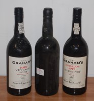 Lot 157 - Three bottles of Graham's Vintage Port, 1966...