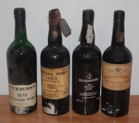 Lot 158 - Four bottles of vintage port, to include;...